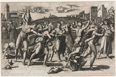 Masakr nevinných (bez jedle) od Marcantonio Raimondi