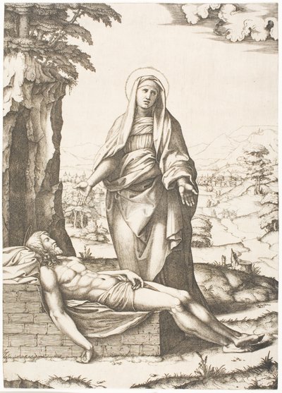 Pieta od Marcantonio Raimondi