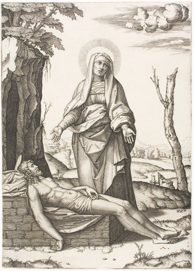 Pieta od Marcantonio Raimondi