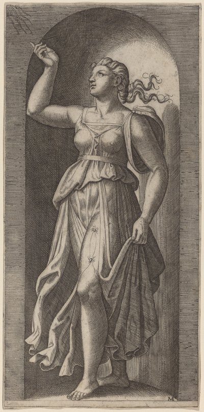 Víra od Marcantonio Raimondi after Raphael