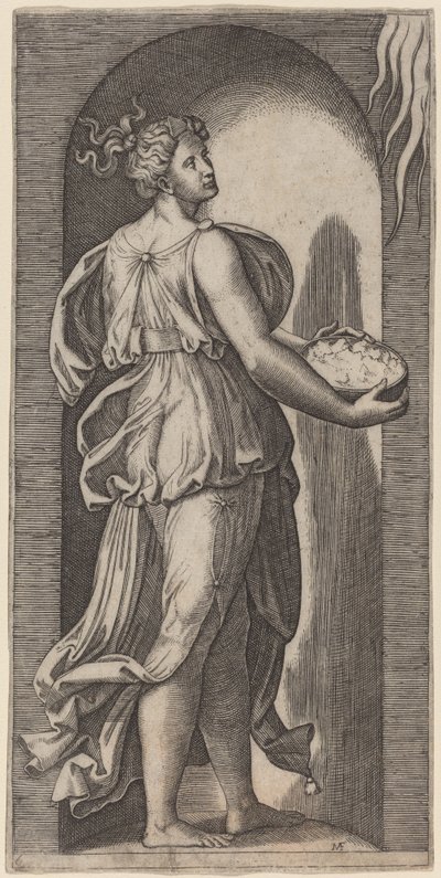 Naděje od Marcantonio Raimondi after Raphael