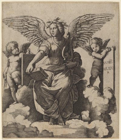 Poezie od Marcantonio Raimondi after Raphael
