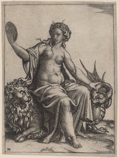 Opatrnost od Marcantonio Raimondi possibly after Raphael