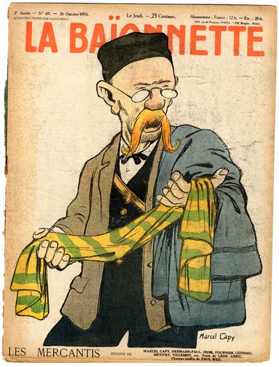 Obálka „“ La Baionnette “, Satirique en Colours od Marcel Amable O.L. Capy