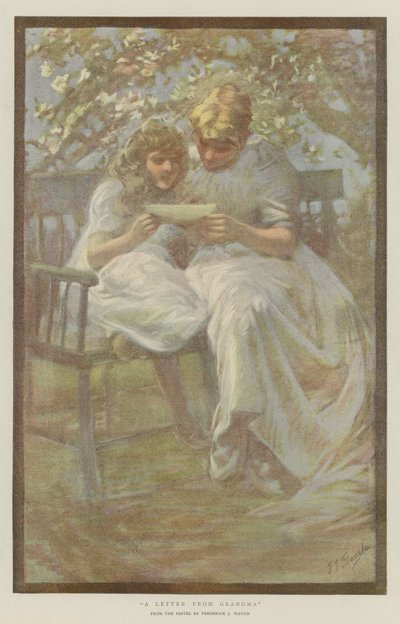 Dopis od babičky (chromolitho) od Marcella M. Walker