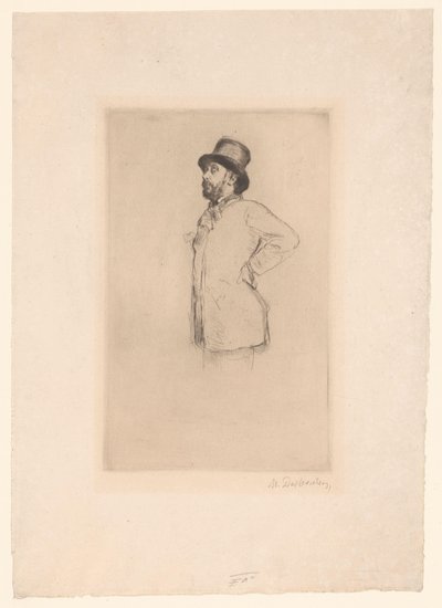 Portrét Edgara Degase od Marcellin Gilbert Desboutin (signed by artist)