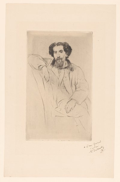 Portrét Henriho Charlese Guérarda od Marcellin Gilbert Desboutin (signed by artist)