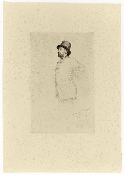 Edgar Degas, stojící od Marcellin Gilbert Desboutin