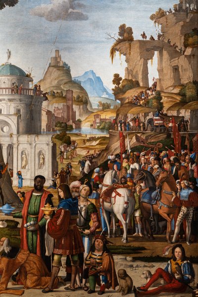 Klanění moudrými muži, detail od Marcello Fogolino