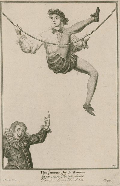 Bartholomew Fair, Londýn: Slavná Holanďanka, 1687 od Marcellus the Elder Laroon