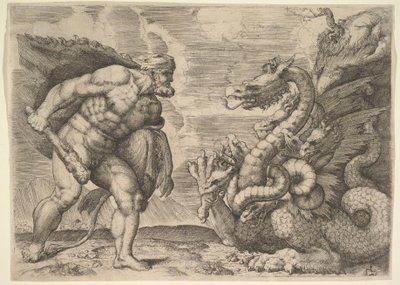 Herkules a Hydra z Lerny. od Marco Angolo del Moro