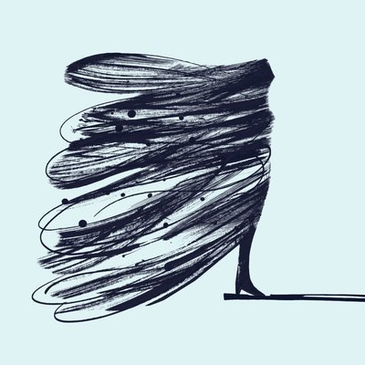 Motýlí dívka, 2014 (tuš na papíře) od Marco Campedelli