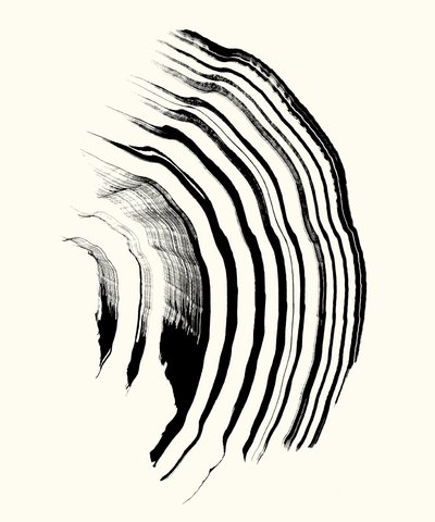 Vibration_01, 2023 (tuš na papíře) od Marco Campedelli