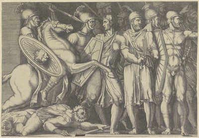 Trajan bojující s Dáky od Marco Dente (attributed to)
