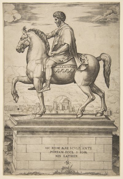 Jezdecká socha Marka Aurelia, 1515-27. od Marco Dente