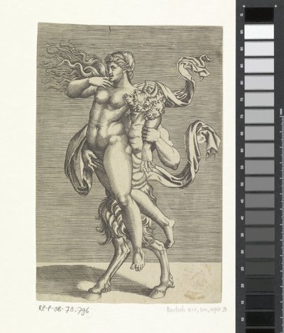 Satyr a nymfa od Marco Dente
