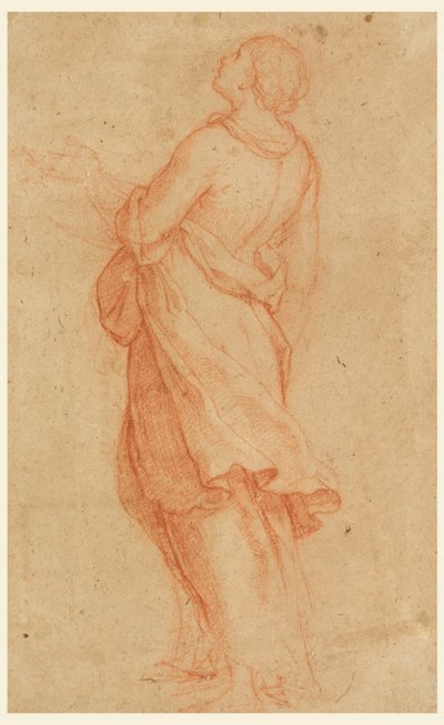 Kresba, Mladá žena (sv. Máří Magdaléna pod křížem), 1550-75 od Marco Pino