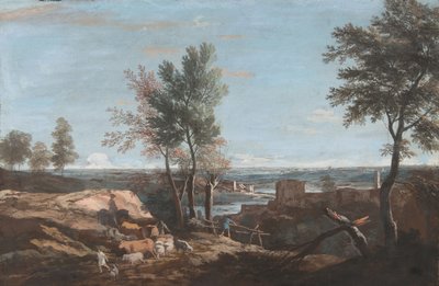 Rozsáhlá pastorační krajina, ca. 1700-1730. od Marco Ricci