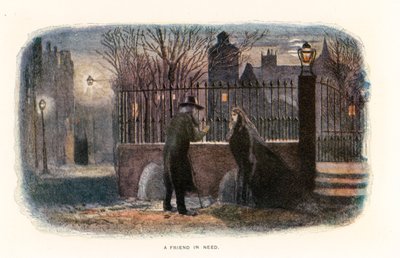 Ilustrace k filmu Náš společný přítel (barevná litografie) od Marcus (after) Stone