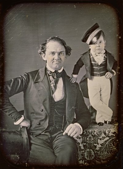 P.T. Barnum a generál Tom Thumb od Marcus Aurelius Root