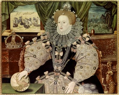 Portrét anglické královny Alžběty I., známý jako portrét Armady, kolem roku 1588 (olej na desce) od Marcus Gheeraerts