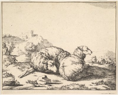 Ovce, ze sady 16 talířů, 1664. od Marcus de Bye