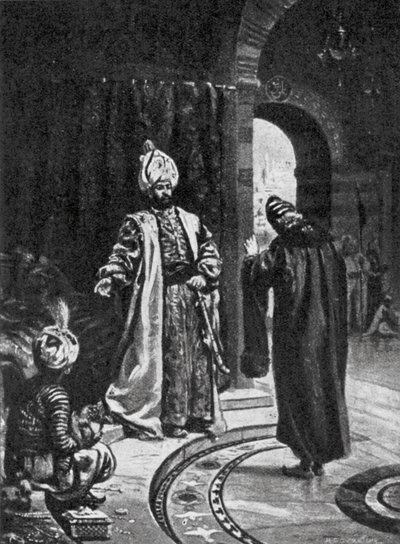 Joseph Nasi před Selimem (litografie) od Margaret (after) Dovaston