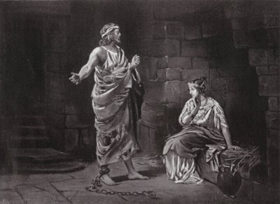 Pelopidas v zajetí (litografie) od Margaret (after) Dovaston
