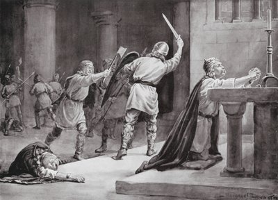 Vražda svatého Knuda od Margaret (after) Dovaston