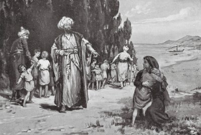 Pocta dětí Turkům (litografie) od Margaret (after) Dovaston