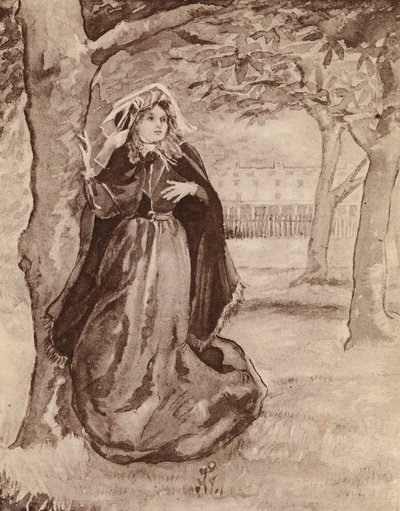Elizabeth Barrett Browning, anglická básnířka (litografie) od Margaret Baillie Saunders