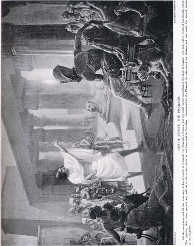 Josef před faraonem, cca 1920 (litografie) od Margaret Dovaston
