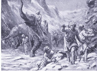 První úspěch Mahmuda z Ghazní 1000 n. l. (litografie) od Margaret Dovaston