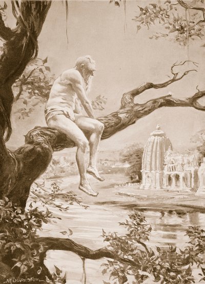 Konec dlouhé a prosperující vlády, ilustrace z "Hutchinsonovy historie národů", cca 1910 (litografie) od Margaret Dovaston