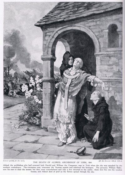Smrt Aldreda, arcibiskupa z Yorku AD1069 od Margaret Dovaston