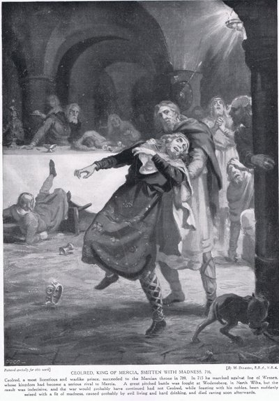 Šílenství krále Ceolreda z Mercie 716 n. l. od Margaret Dovaston