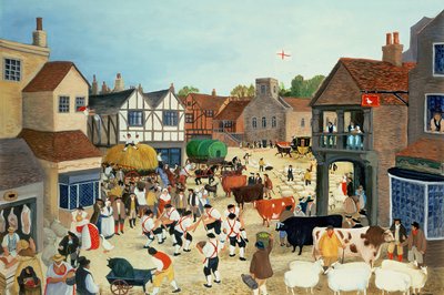 Mayfairský trh s dobytkem z 18. století od Margaret Loxton