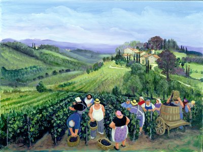 Krajina Chianti (olej na plátně) od Margaret Loxton
