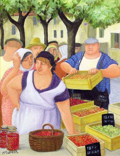 Tržiště (olej na plátně) od Margaret Loxton