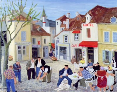 Hra, Burgundsko (olej na plátně) od Margaret Loxton