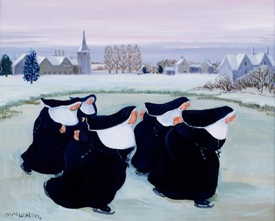 Zima v klášteře (kvaš na papíře) od Margaret Loxton