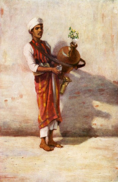 Prodejce vody (barevná litografie) od Margaret Thomas