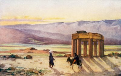 Bika se svatyní Douris (barevná litografie) od Margaret Thomas