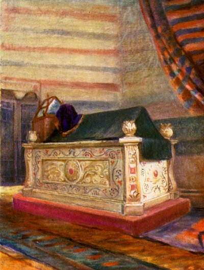 Saladinova hrobka, interiér (barevná litografie) od Margaret Thomas