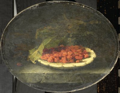 Zátiší s jahodami v bílé misce od Margaretha Roosenboom