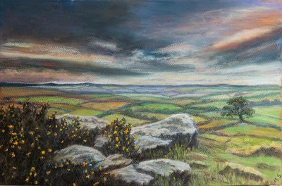 Dartmoor.S.Devon, 2020 (pastel) od Margo Starkey