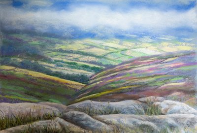 Misty Lake District, 2022 (pastel) od Margo Starkey