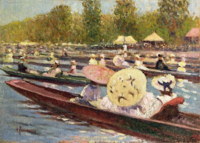 Regatta (olej na plátně) od Marguerite Rousseau