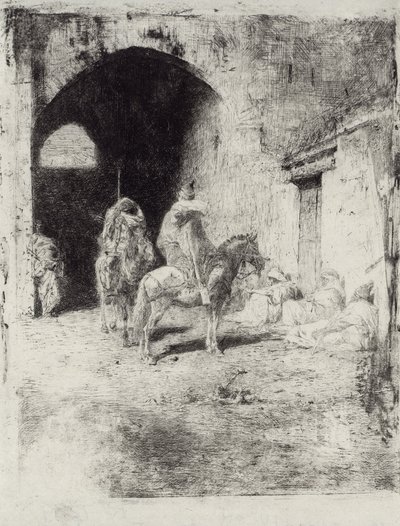 Stráž Casbah v Tetouanu od Marià Fortuny Marsal
