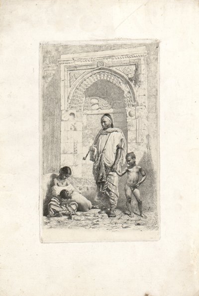 Marocká rodina od Marià Fortuny Marsal